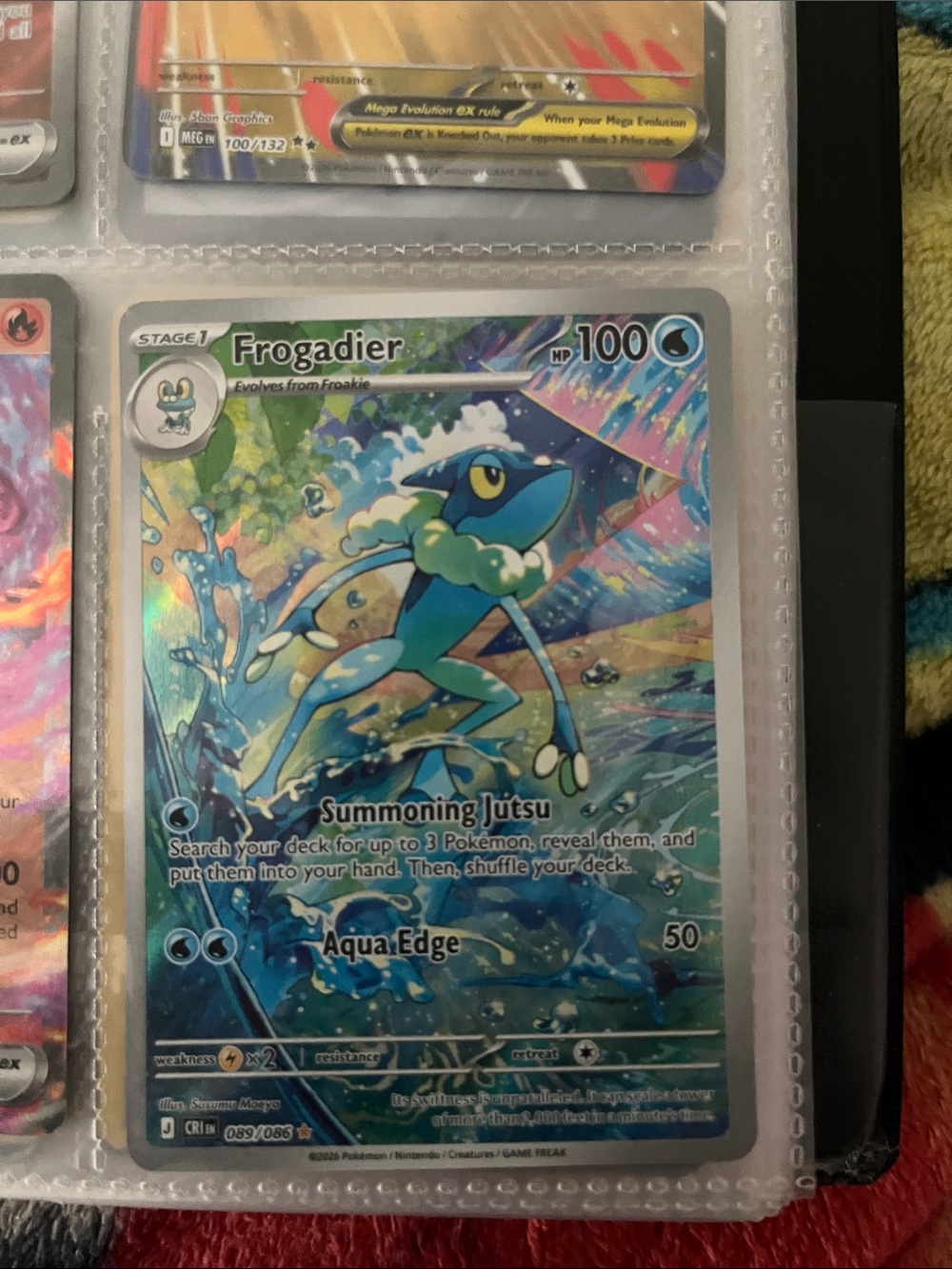 Pokemon Frogadier Holo Blue Green Water Trading Card